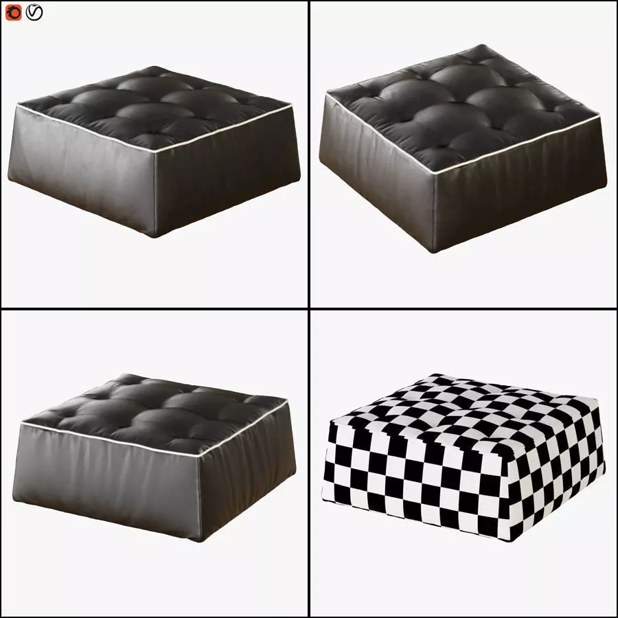 Pouf Bontempi Casa Antares 3D model_0