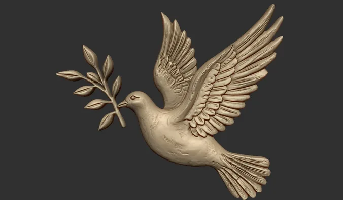 Dove bas relief