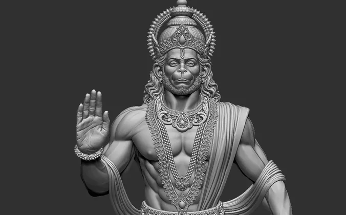 Hanuman on mountain