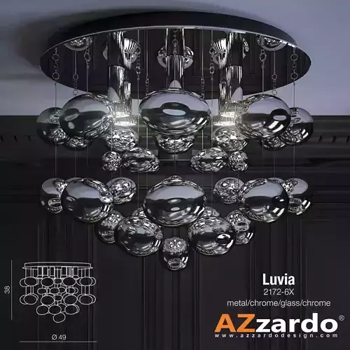 Azzardo LUVIA 2172-6X CHROME 3D model