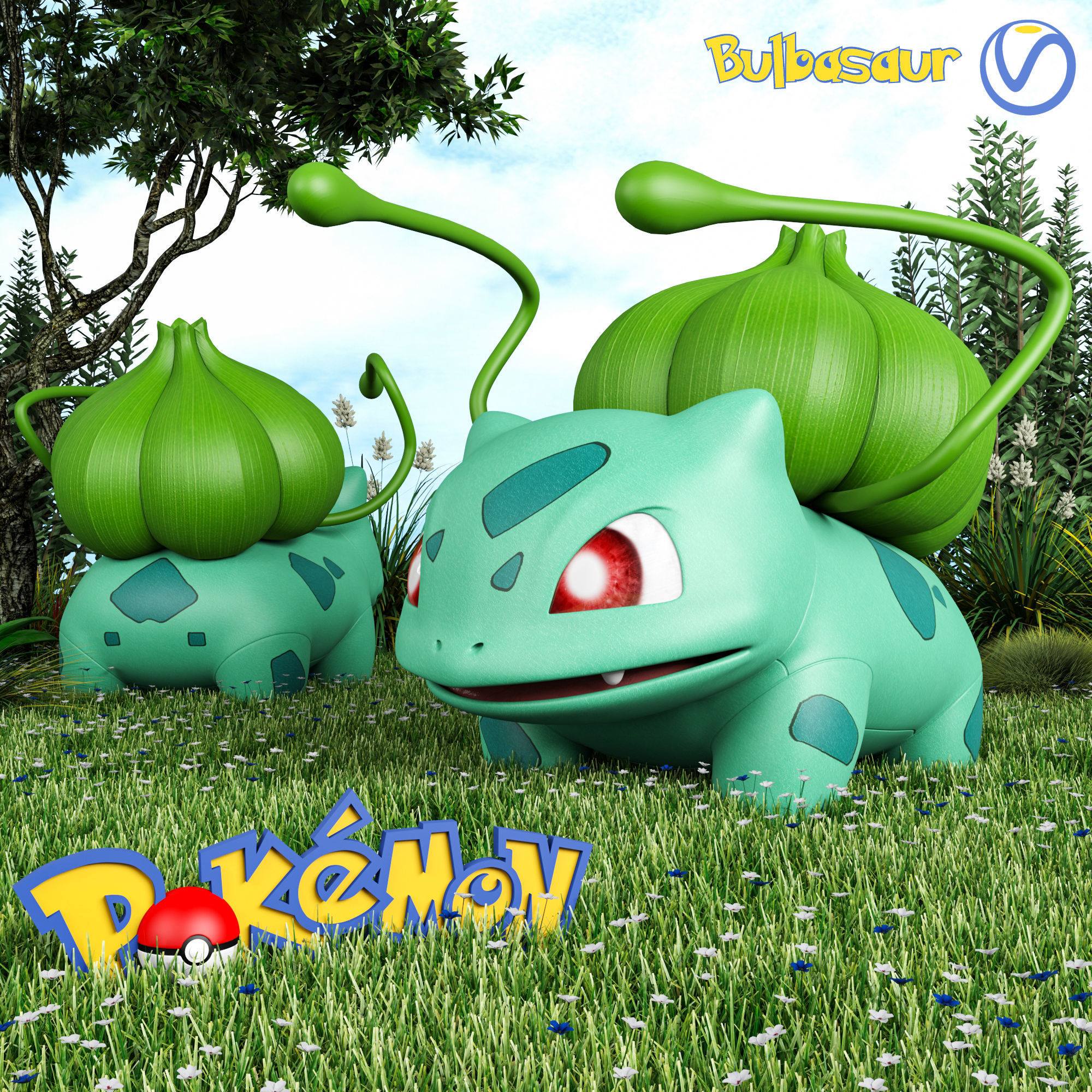 Pokemon Bulbasaur 3D model_2