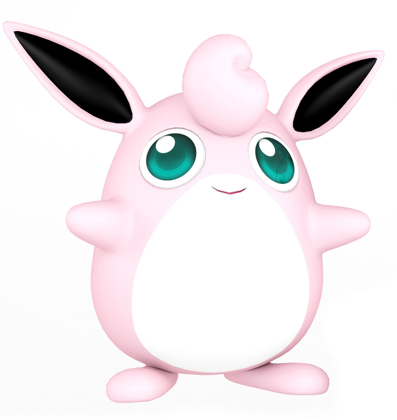 Pokemon Igglybuff Jigglypuff Wigglytuff Low-poly 3D model_3