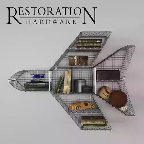 RH SHELF JET ZINC 3D model