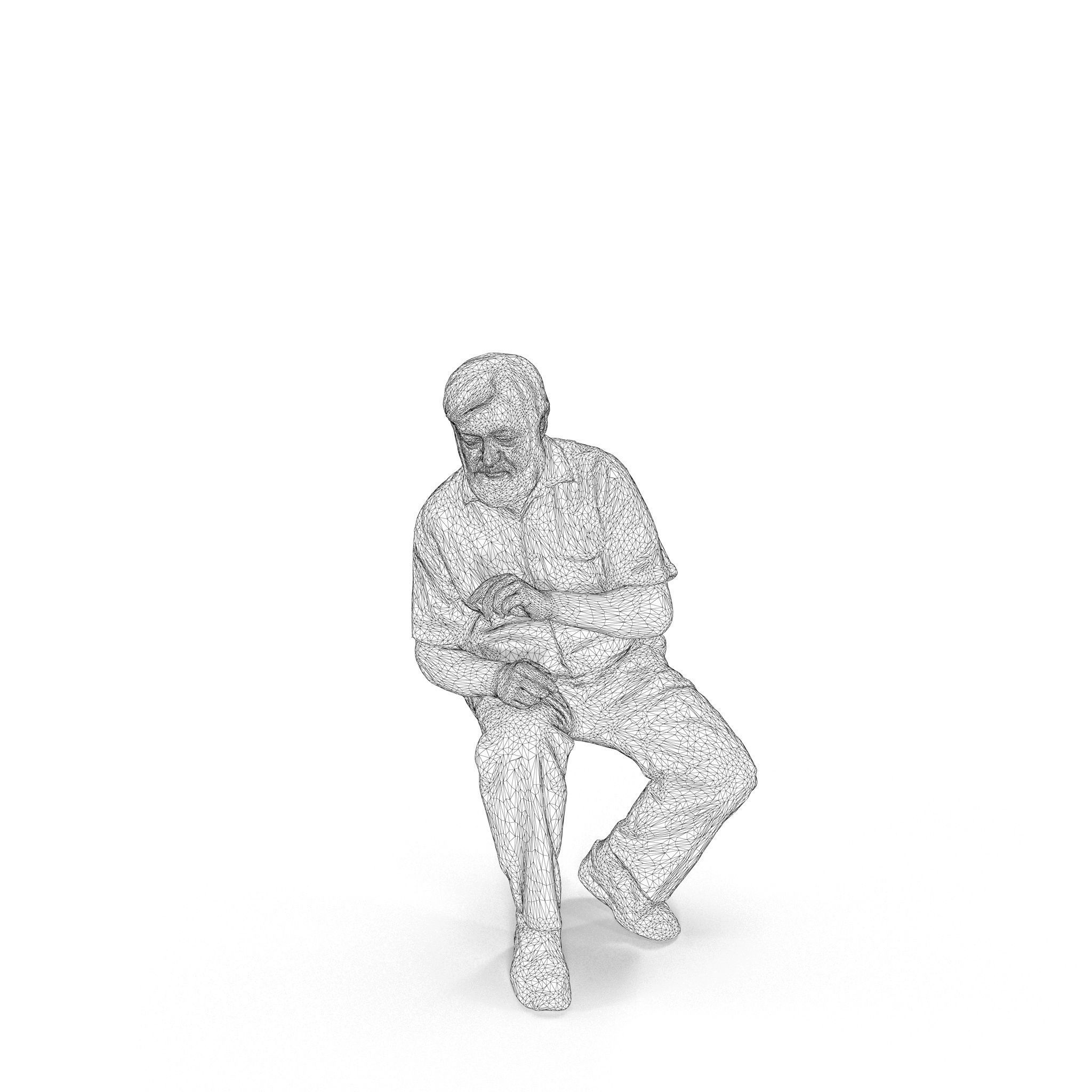 People Park Collection x20 Low-poly 3D model_44