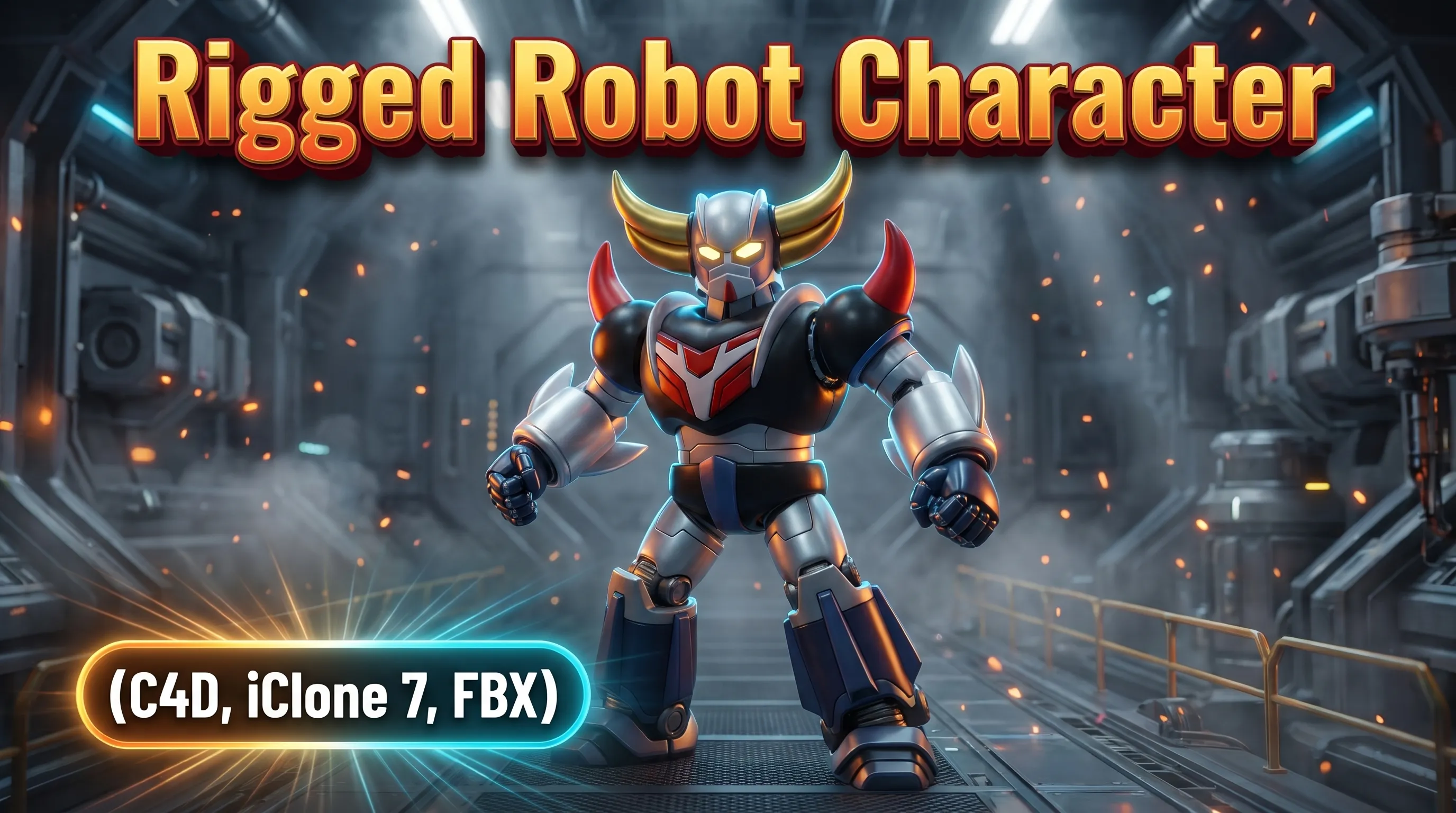 3D model Cute Cartoon Robot Character - Rigged Low Poly VR / AR / low ...