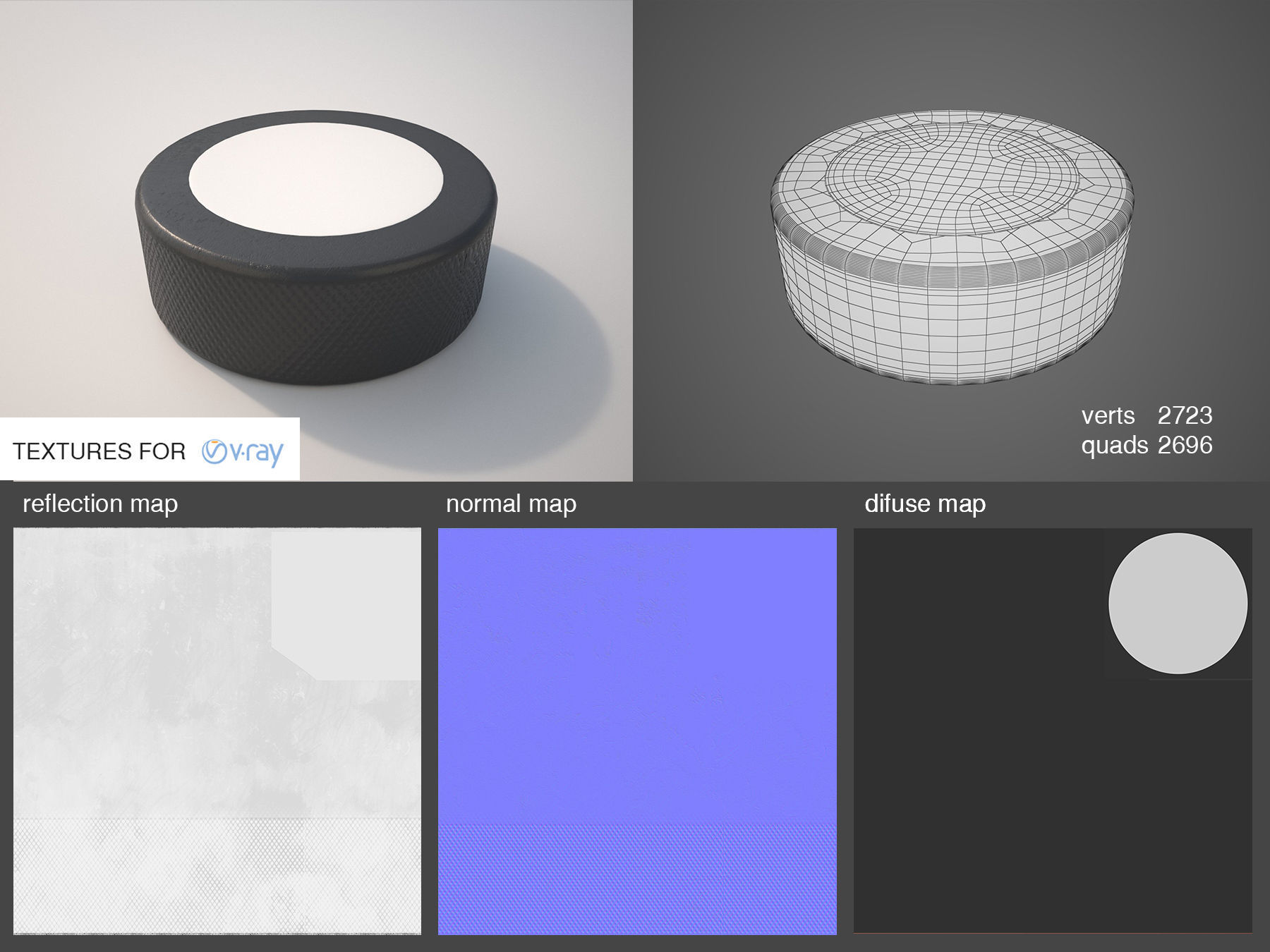 Puck Ball 3D model_2