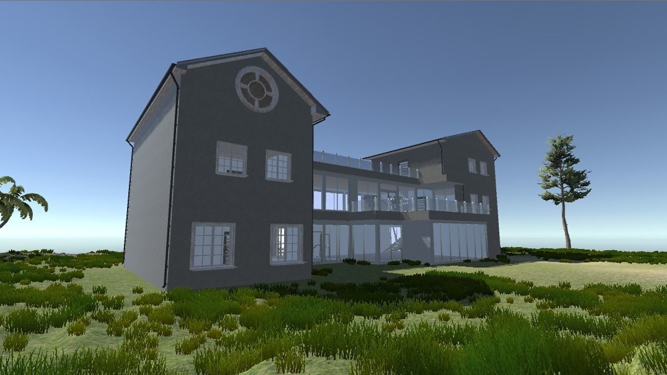 Modern Bungalow for Unity Free 3D model_29