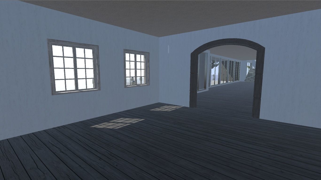 Modern Bungalow for Unity Free 3D model_16