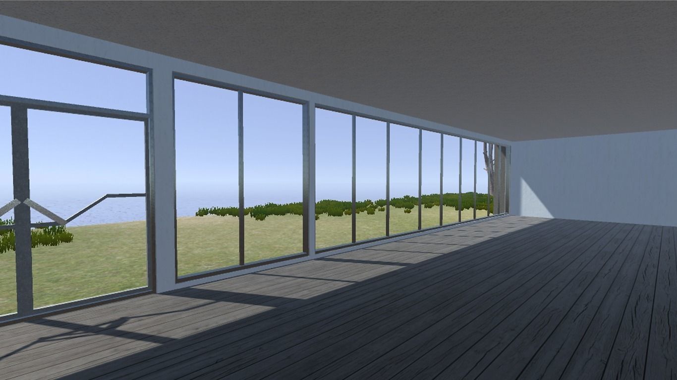 Modern Bungalow for Unity Free 3D model_23