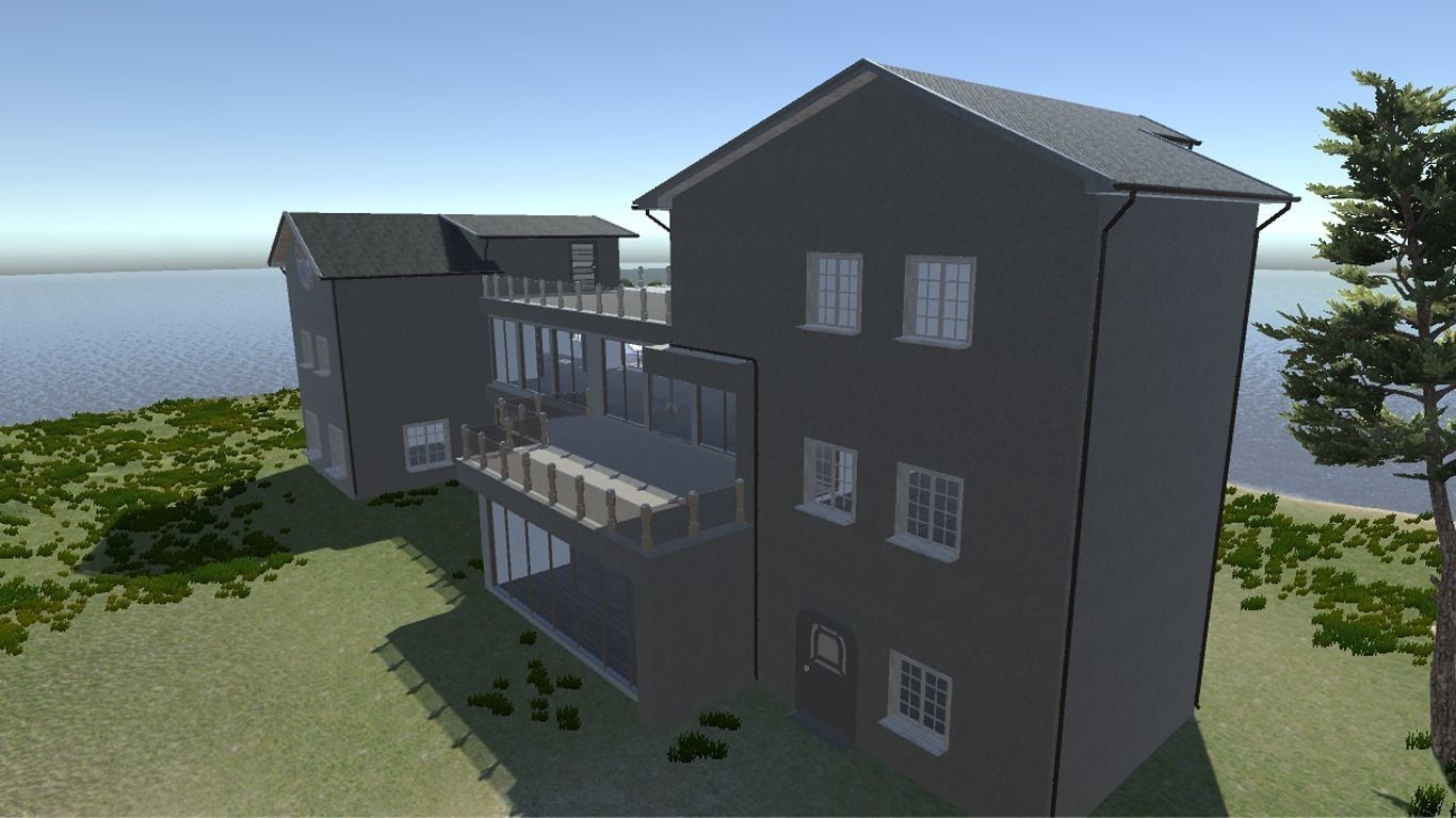 Modern Bungalow for Unity Free 3D model_4