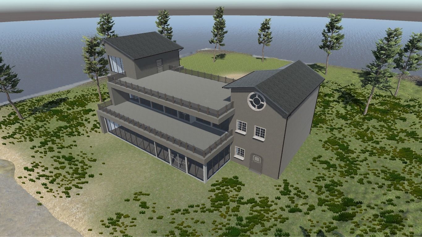 Modern Bungalow for Unity Free 3D model_6