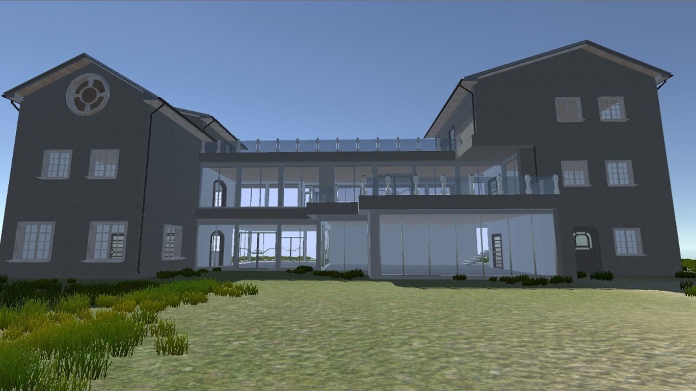 Modern Bungalow for Unity Free 3D model_2