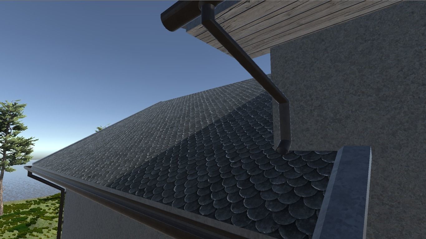 Modern Bungalow for Unity Free 3D model_11