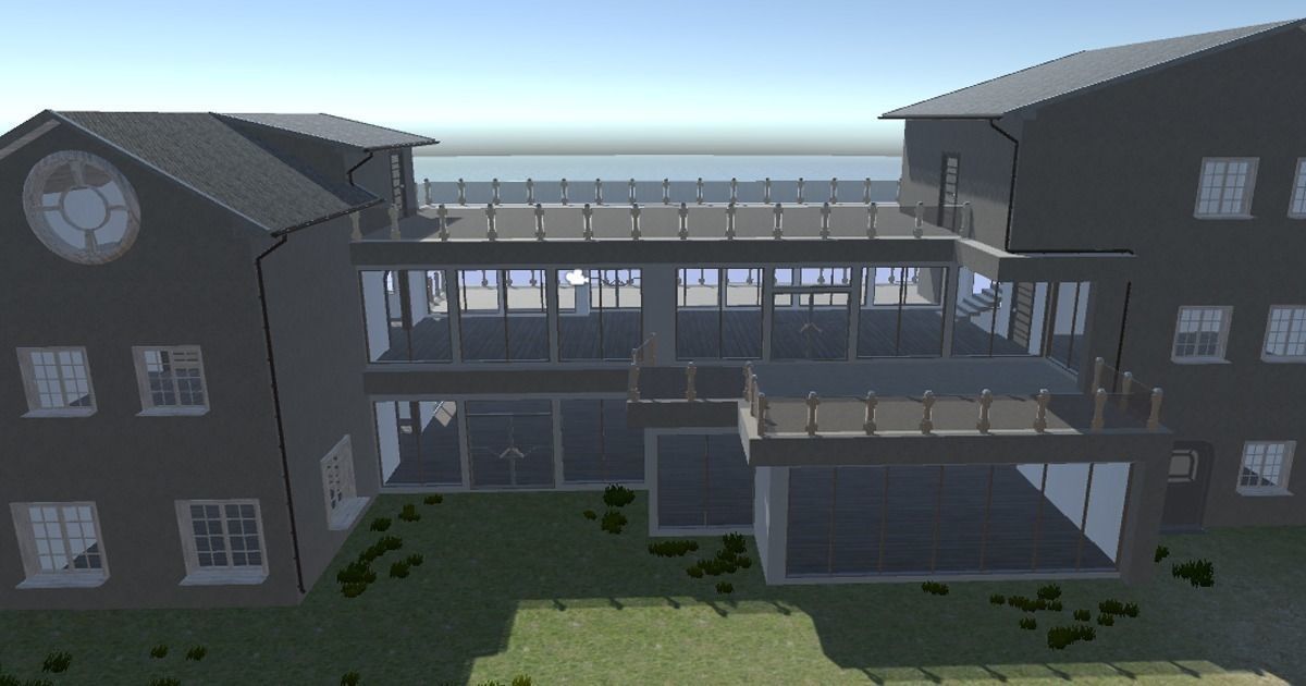 Modern Bungalow for Unity Free 3D model_3