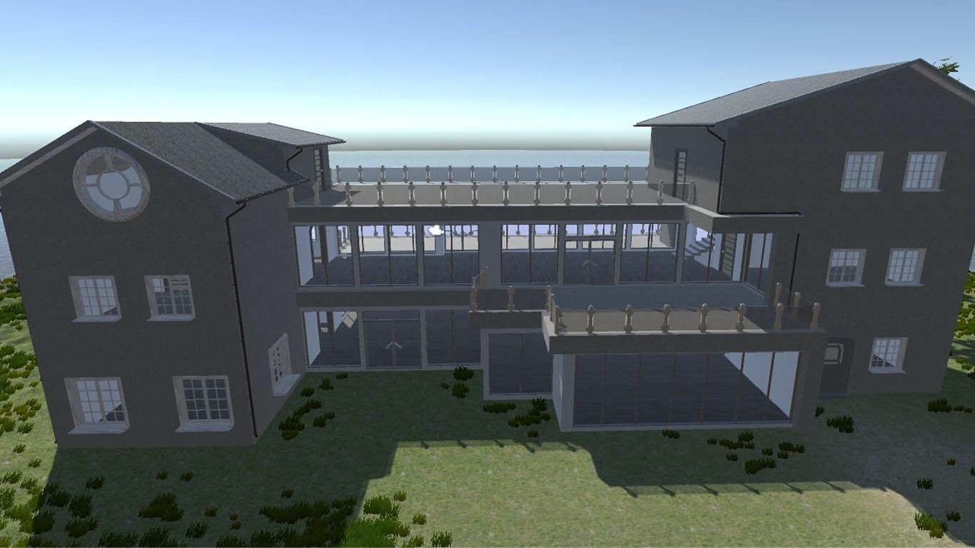 Modern Bungalow for Unity Free 3D model_1