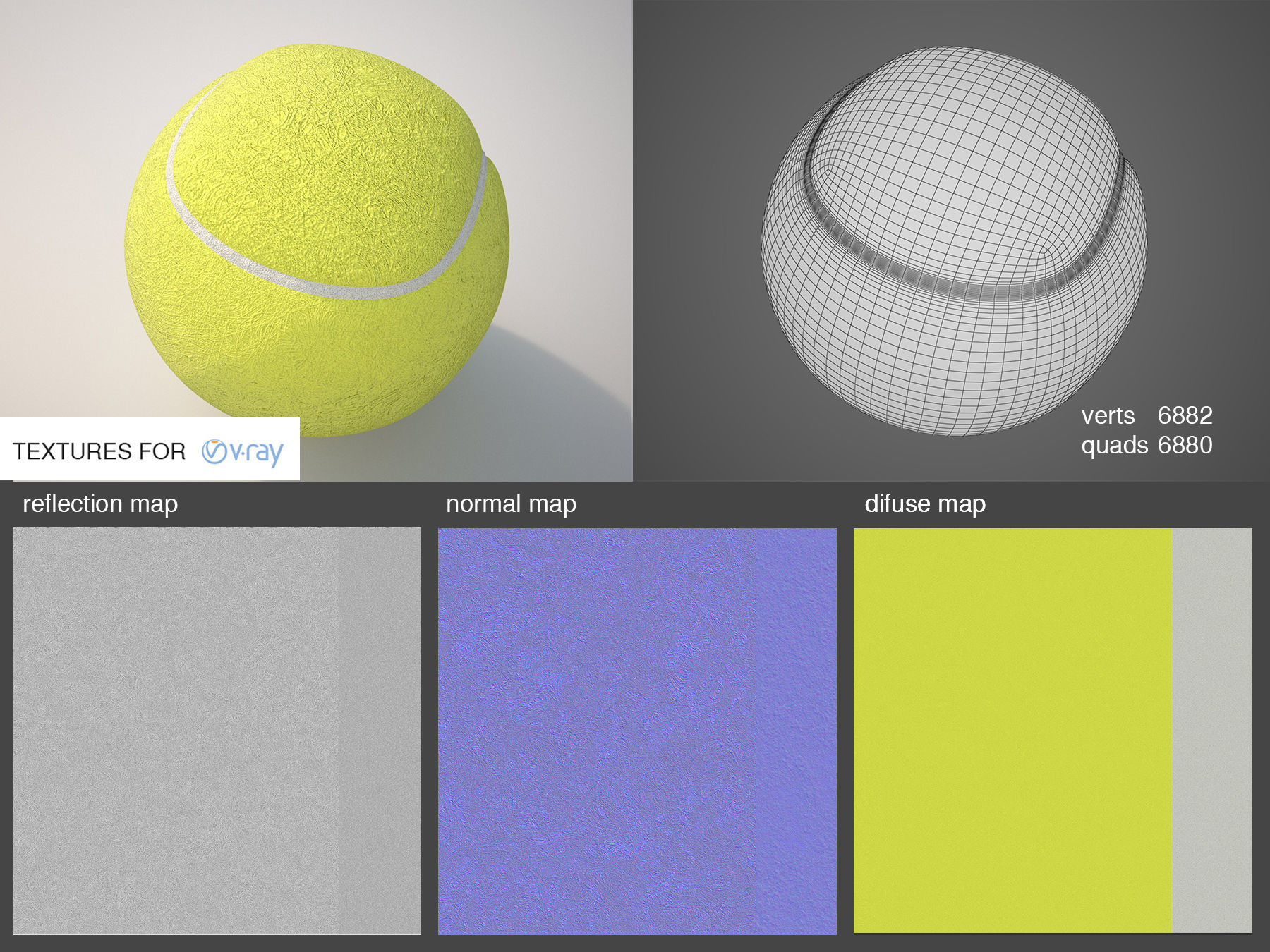 Tennis Ball 3D model_2