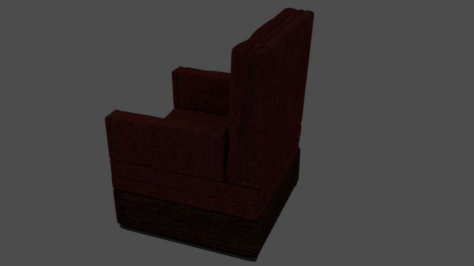 Old armchair Free 3D model_5
