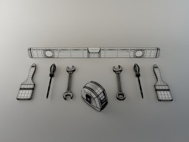 Hardware Tools Collection 3D model_1