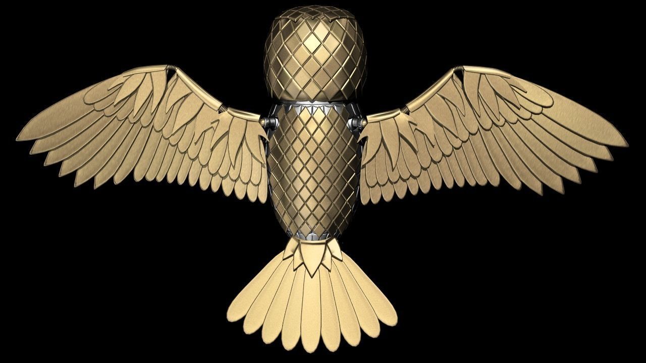 Bubo the Owl Low-poly 3D model_4