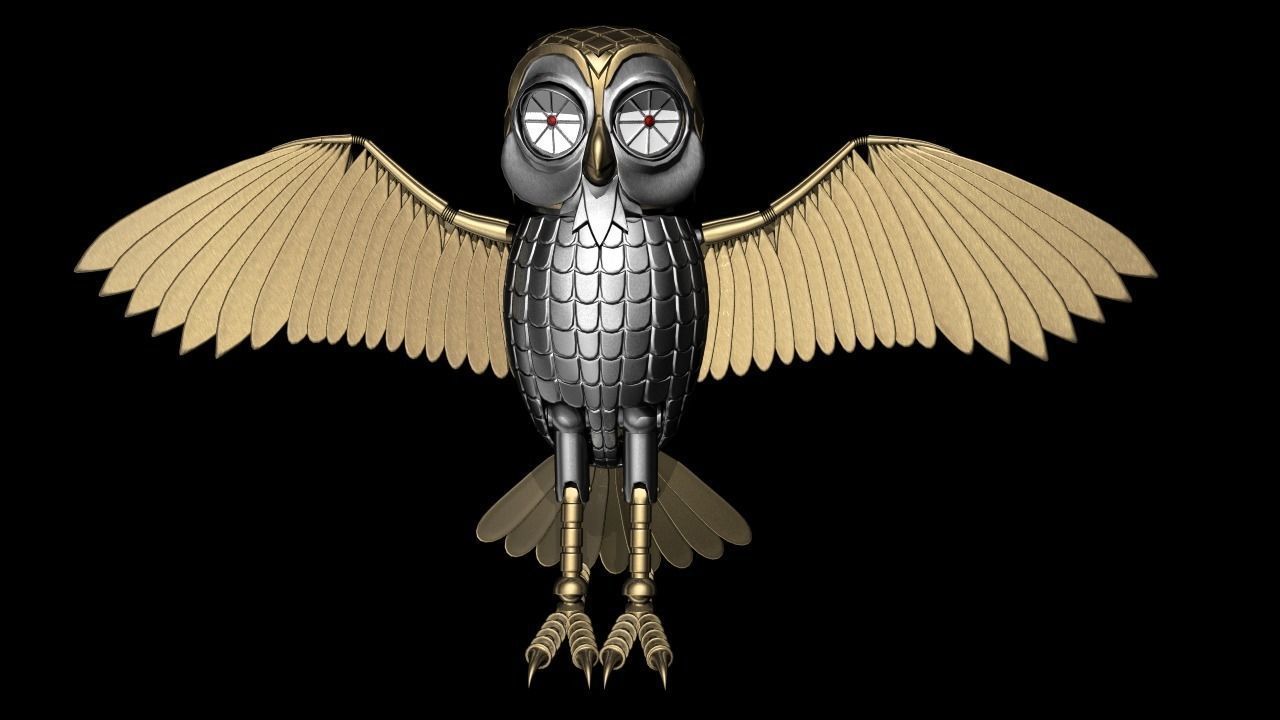 Bubo the Owl Low-poly 3D model_0