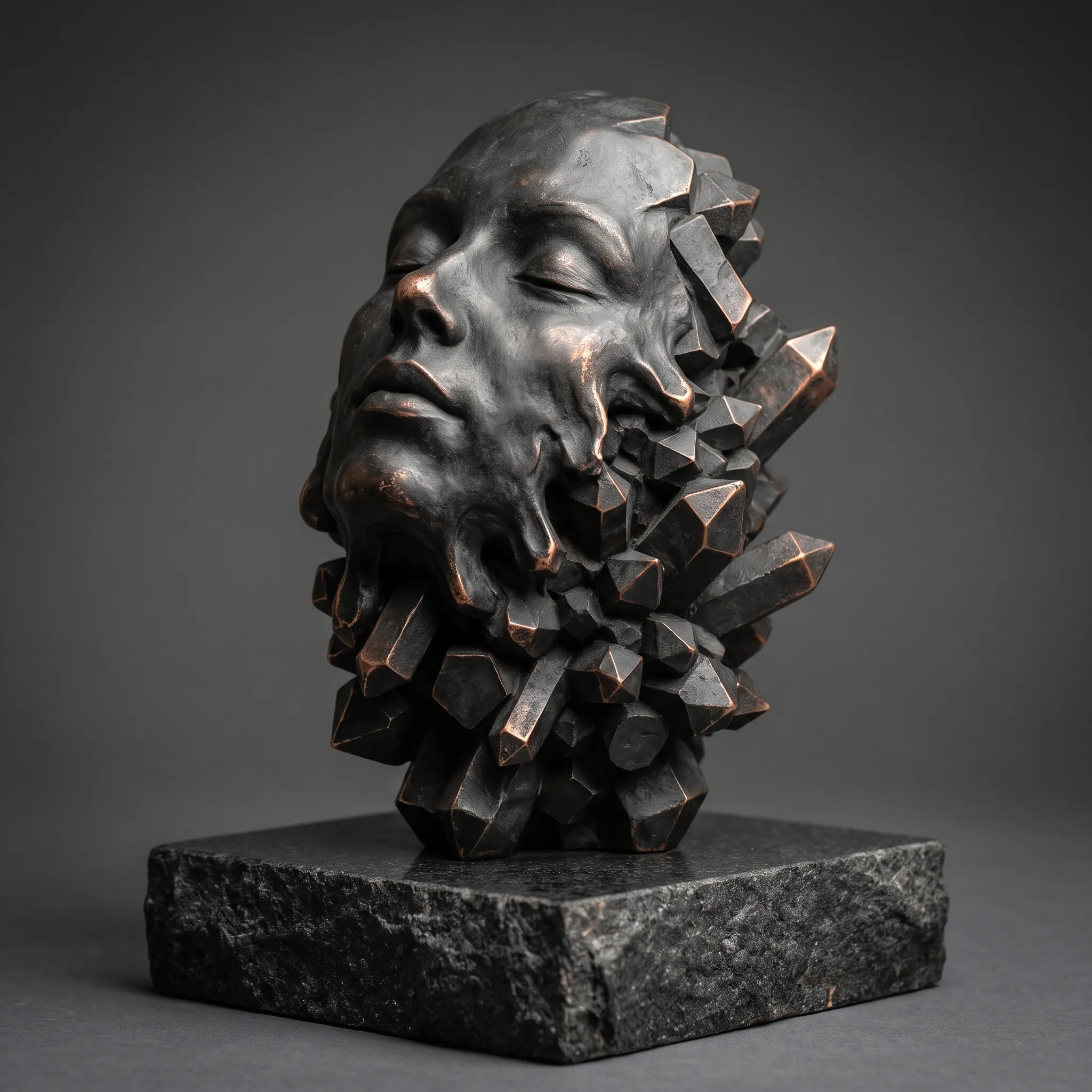Sculpture melting - Silver Fine-Art Statue 3D model | CGTrader