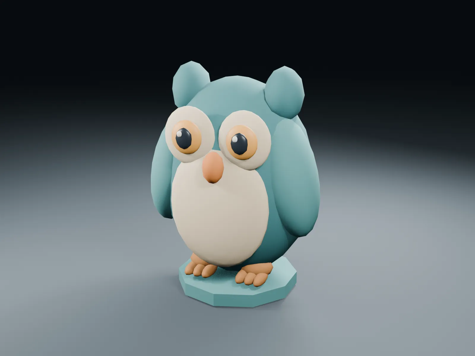 Rounded Low-Poly Owl Character 3D model | CGTrader