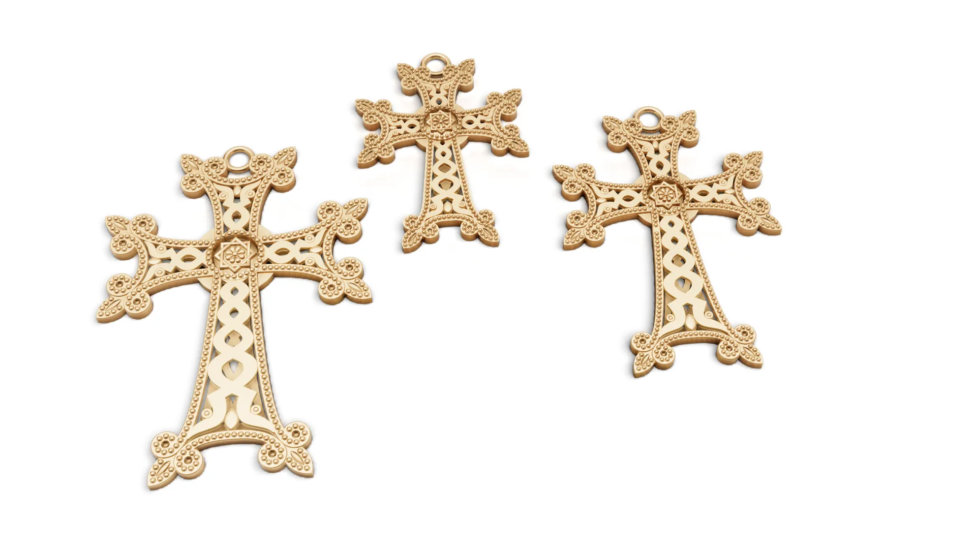 Style Interlaced Cross Pendant 3D model 3D printable | CGTrader