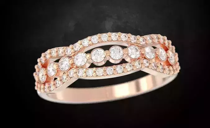 Womens ring with diamonds 164