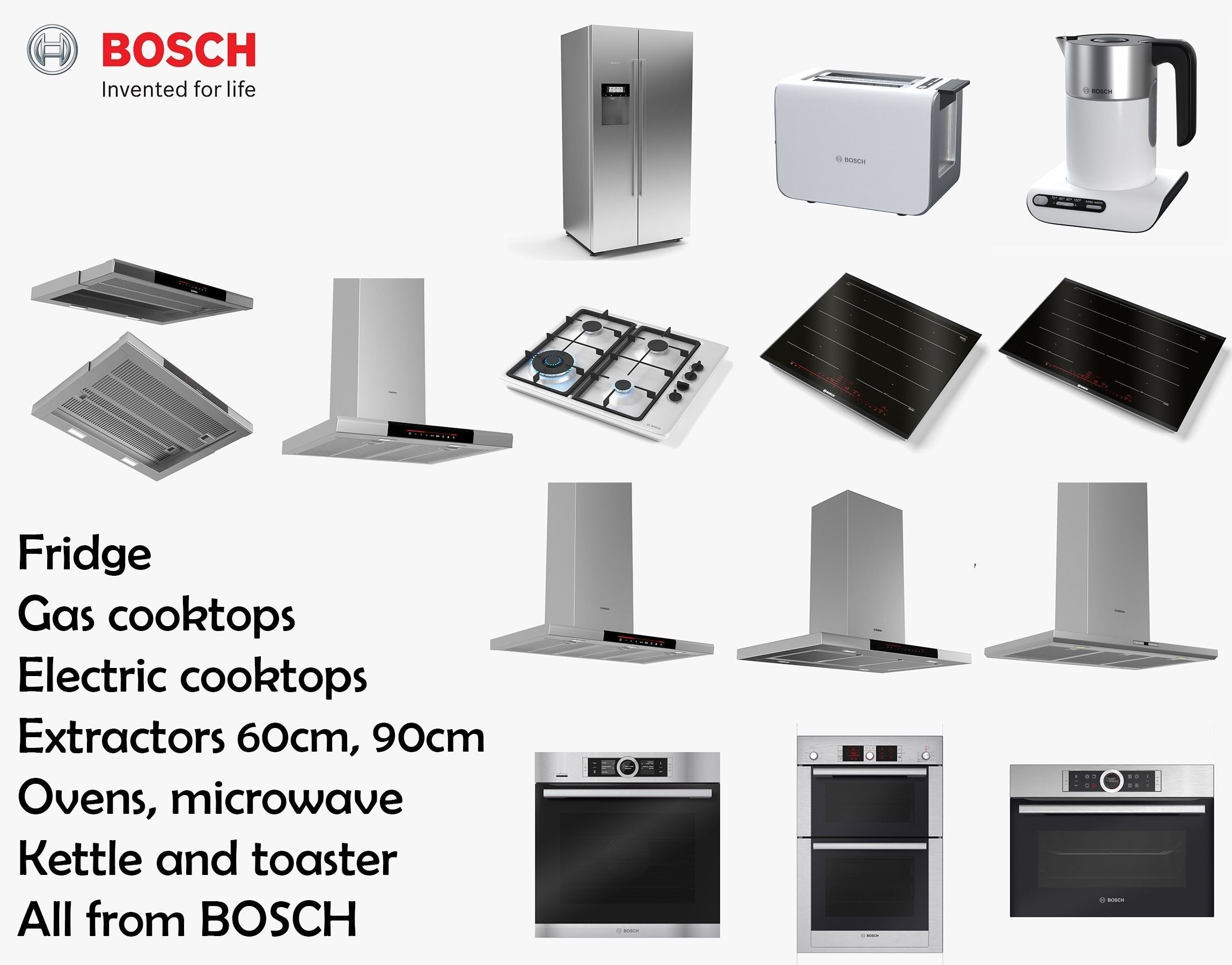 Bosch Kitchen Appliance Collection 3D model_0