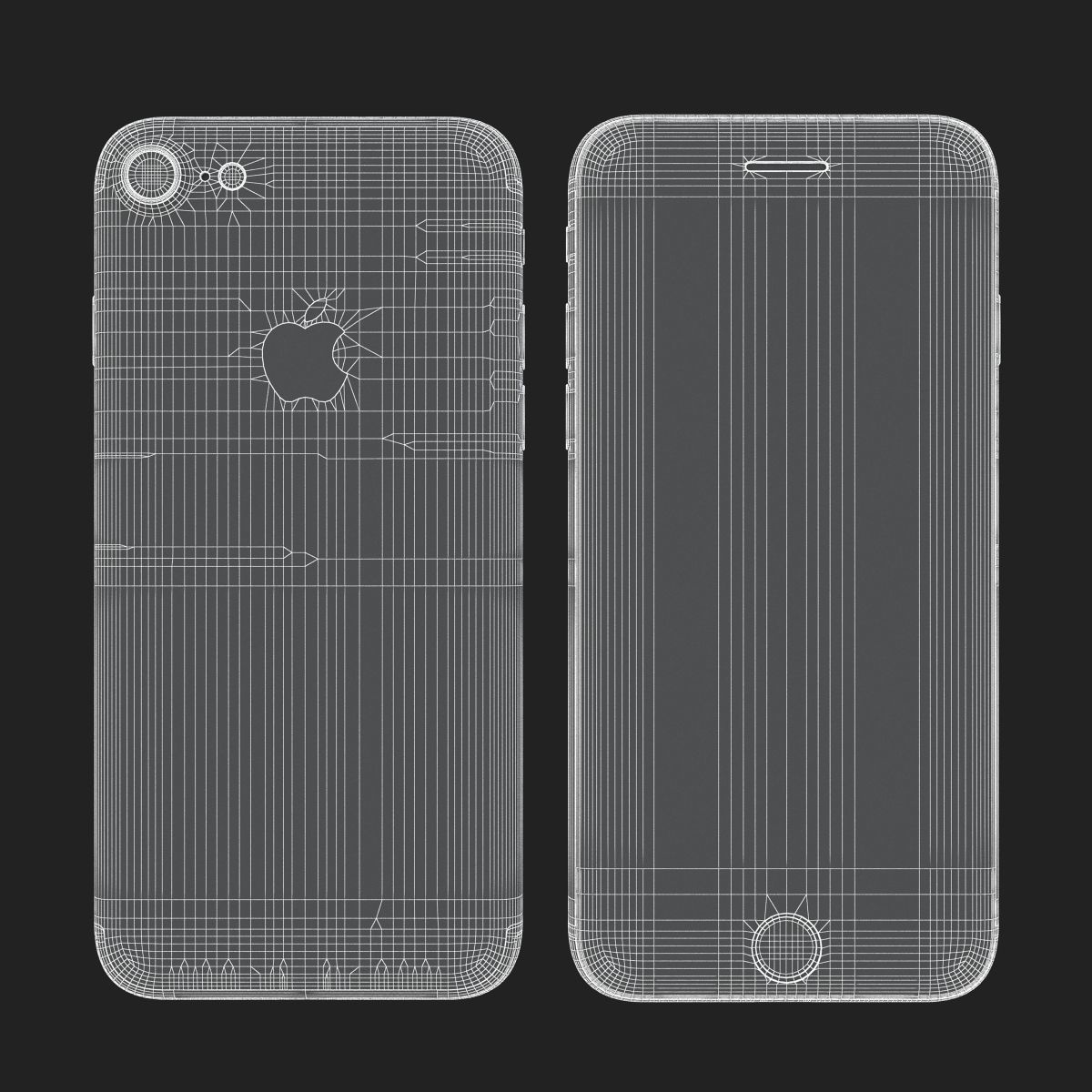 Apple iPhone 7 Matte Black 3D model_15
