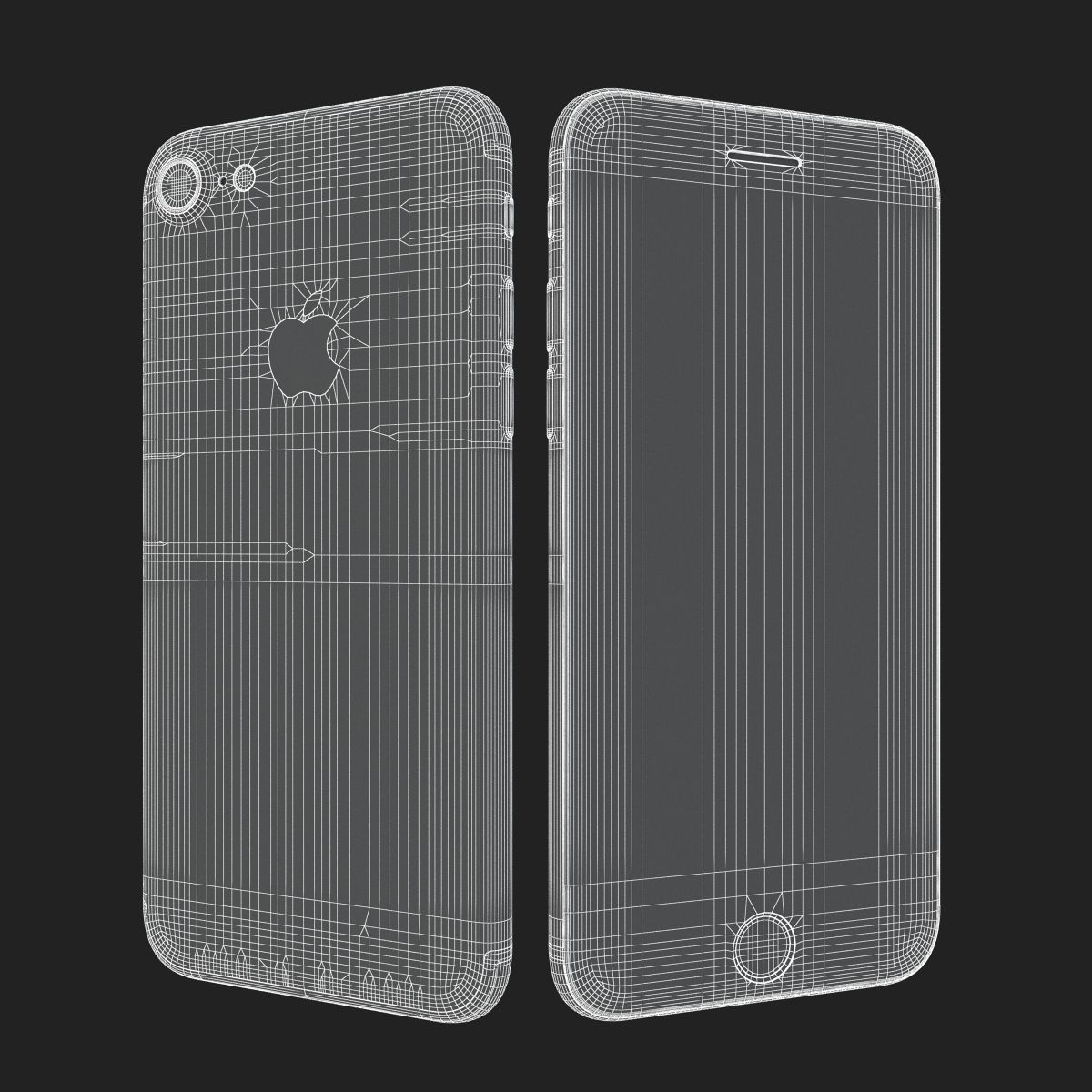 Apple iPhone 7 Matte Black 3D model_16