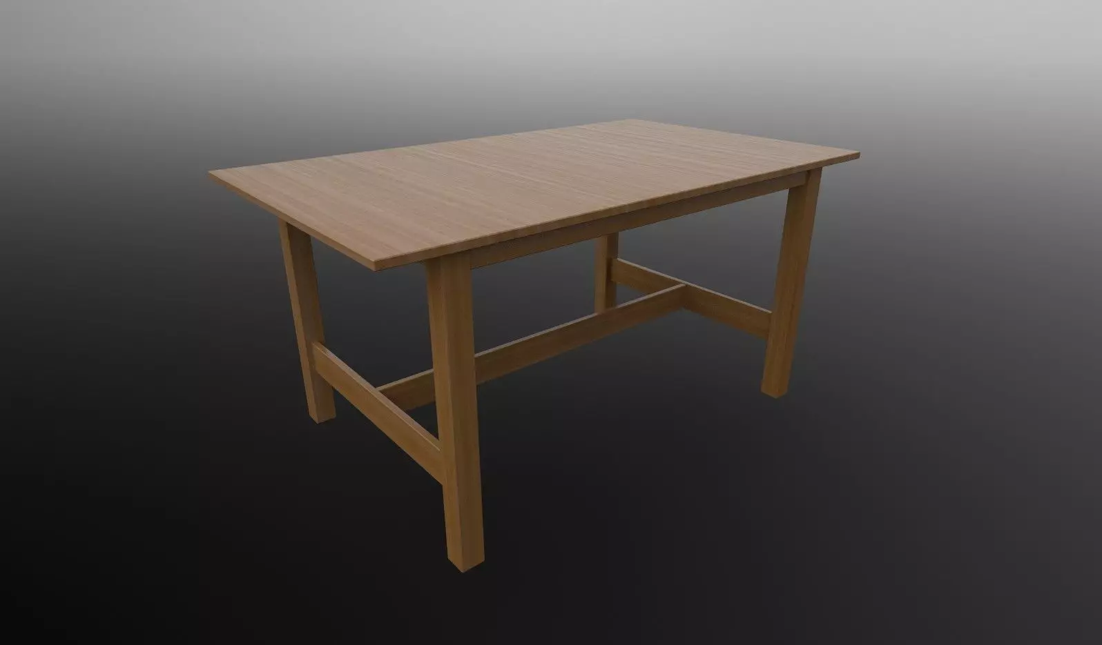 Dining Table Small Low-poly 3D model_0