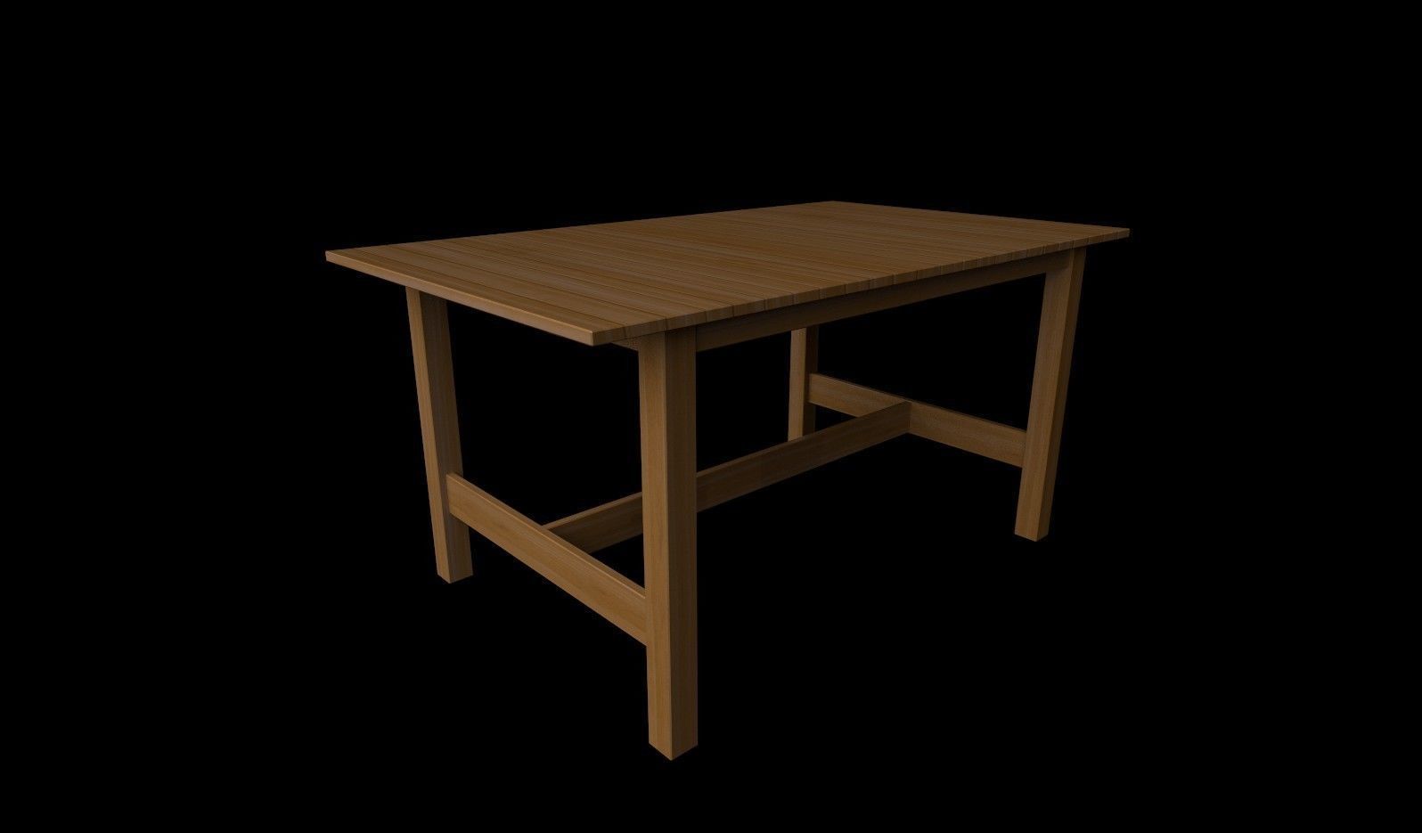 Dining Table Small Low-poly 3D model_2