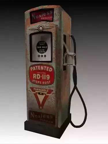 gas pump Low-poly 3D model