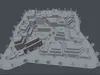 Rainlit Mosaic - Gothic Lamp City Street Environment 3D model | CGTrader