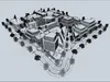 Rainlit Mosaic - Gothic Lamp City Street Environment 3D model | CGTrader