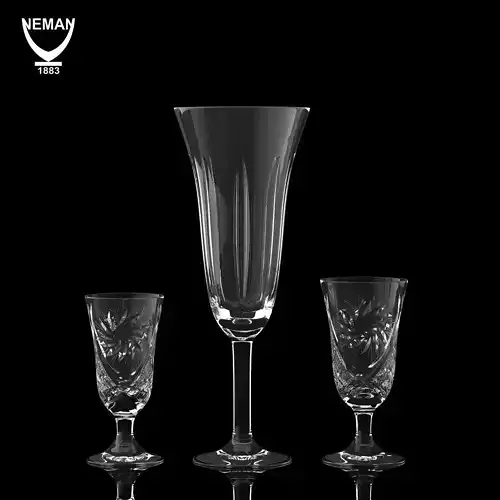 Set 6193-2879 champagne glass - styrofoam Low-poly 3D model