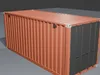 3D model 20ft Shipping Container Clean Modular Low-Poly PBR VR / AR ...