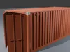 3D model 20ft Shipping Container Clean Modular Low-Poly PBR VR / AR ...