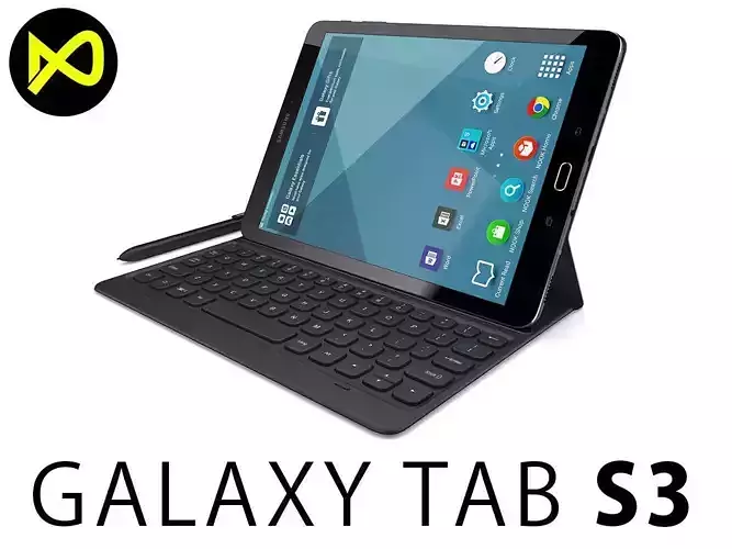 Samsung Galaxy Tab S3 9-7 Inches And Keyboard Cover And S-Pen 