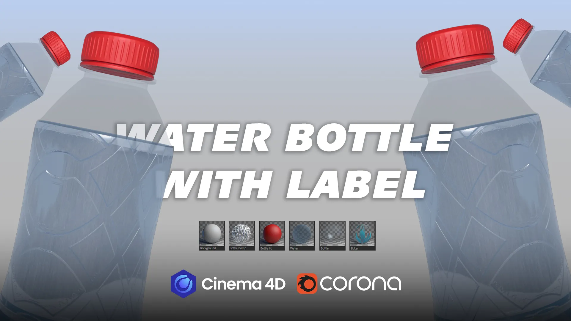 3D model Realistic Water Bottle with Label VR / AR / low-poly | CGTrader