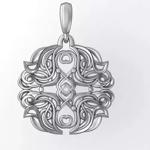 butterfly gold pendant with intricate design