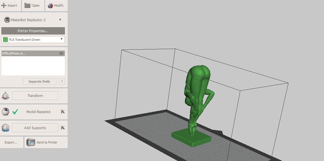 Difficult Ballet Pose 3D print model_4