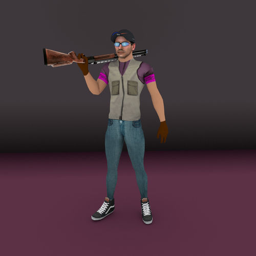 Gaming Character Low-poly 3D model