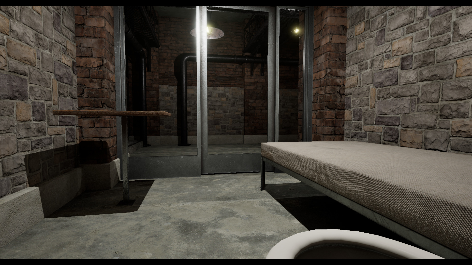Low poly Prison Cell Block Low-poly 3D model_16