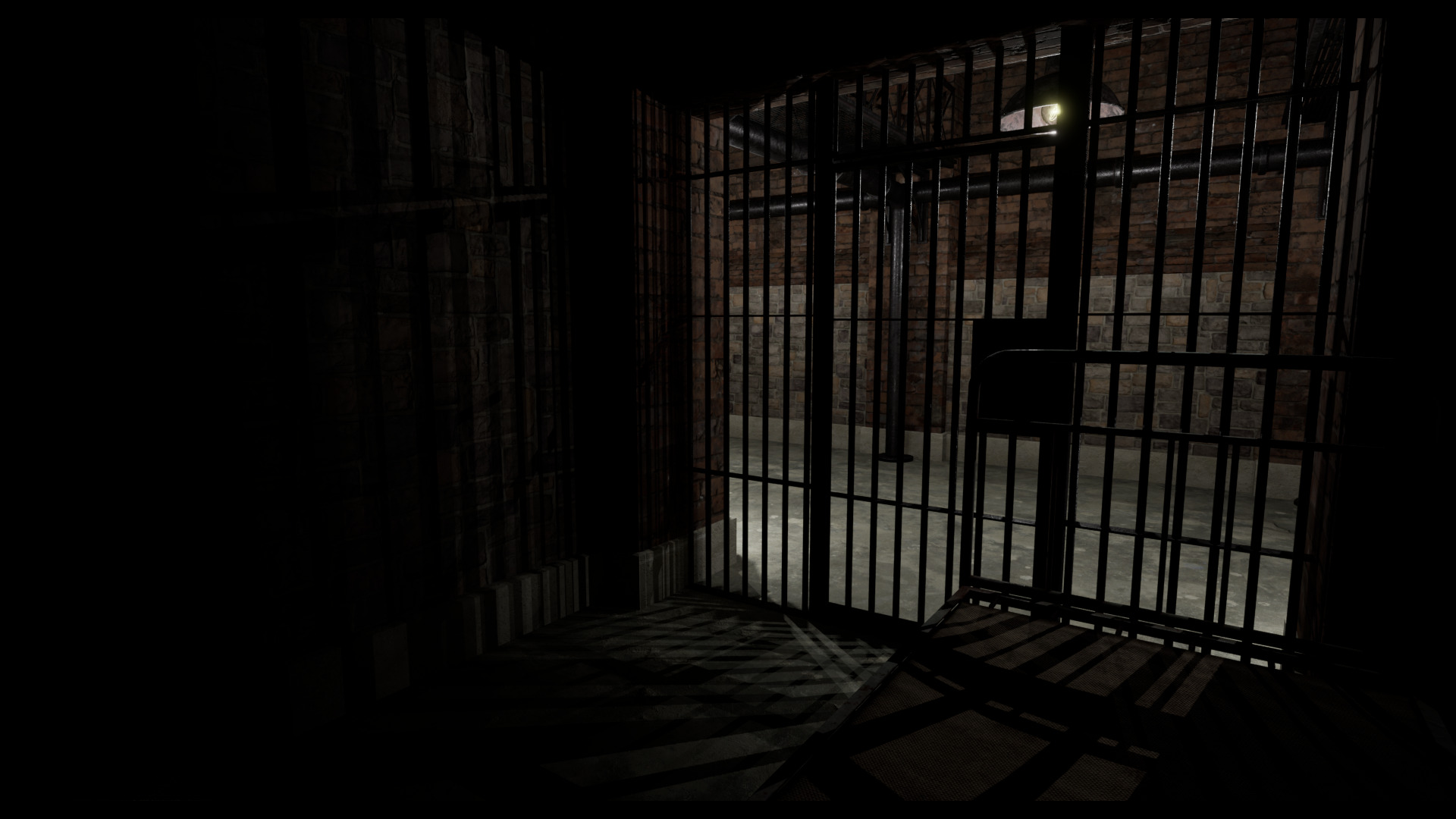 Low poly Prison Cell Block Low-poly 3D model_11