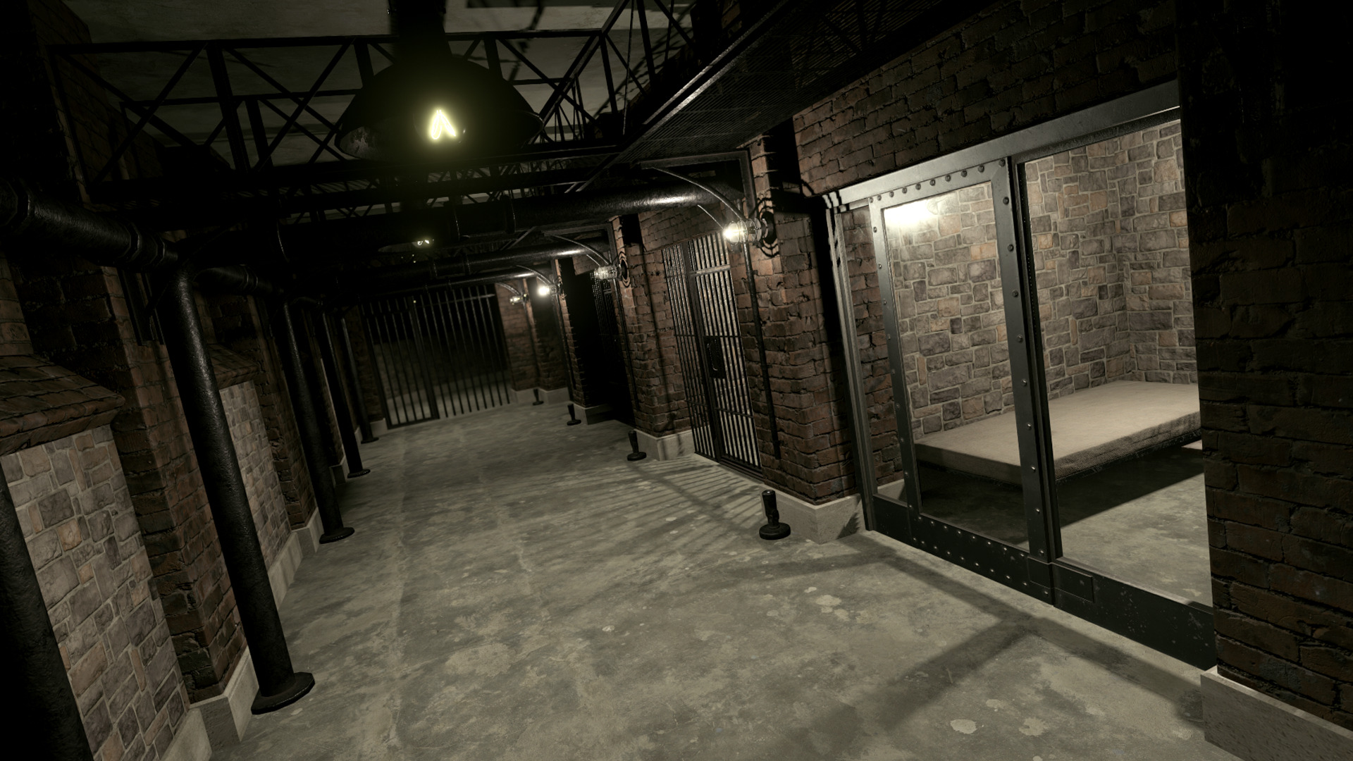 Low poly Prison Cell Block Low-poly 3D model_19