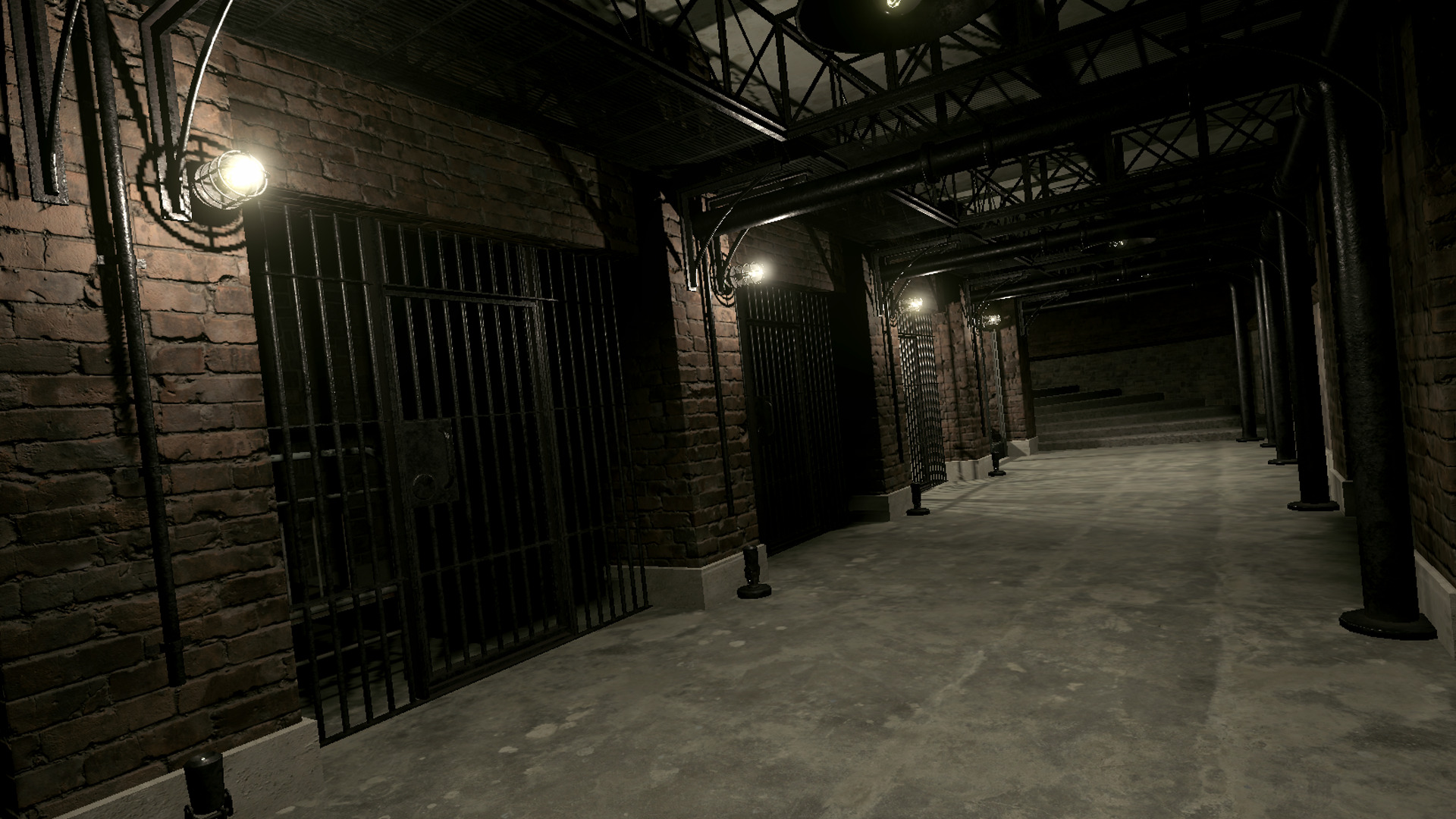 Low poly Prison Cell Block Low-poly 3D model_21