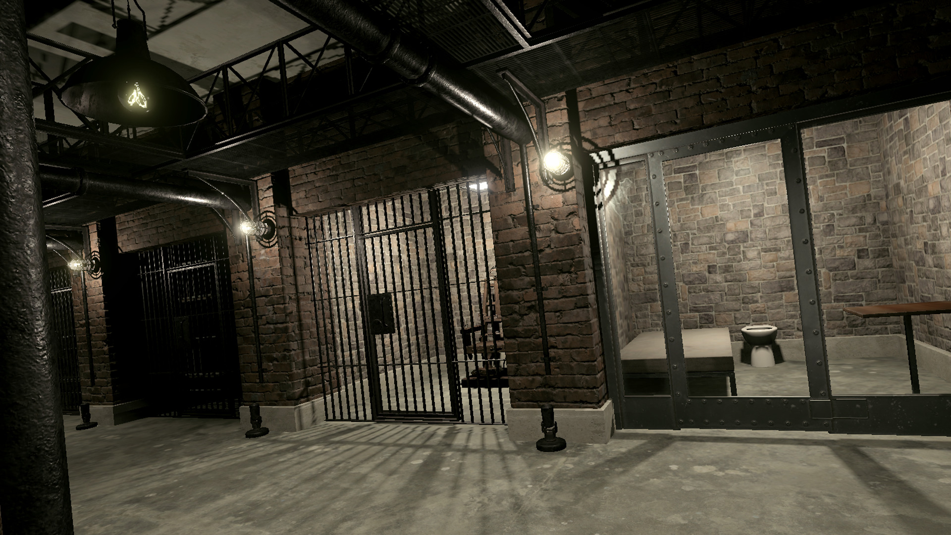 Low poly Prison Cell Block Low-poly 3D model_20