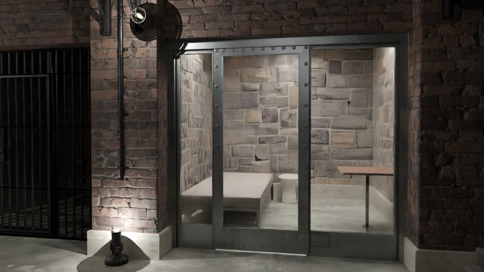 Low poly Prison Cell Block Low-poly 3D model_4